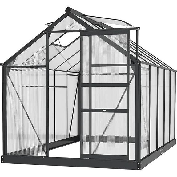 Outsunny 6x10' Greenhouse with Rain Gutter and Vent