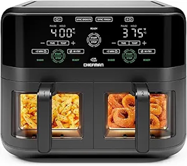CHEFMAN 6QT Dual Basket Digital Air Fryer