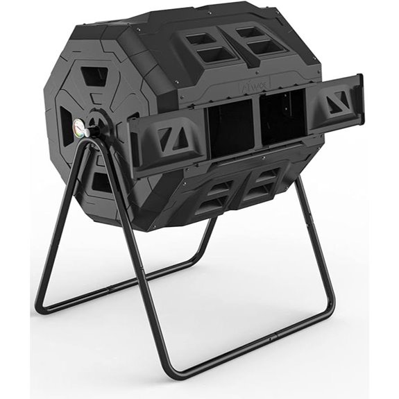 Upgraded Dual Chamber Garden Compost Bin (43 Gal)