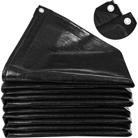 MYFAMIREA 25x25FT Pond Liner with Hemmed Edges