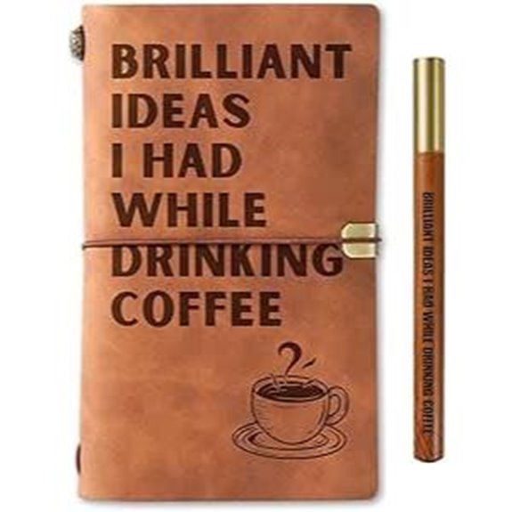 InnoBeta Leather Coffee Lover Notebook with Pen