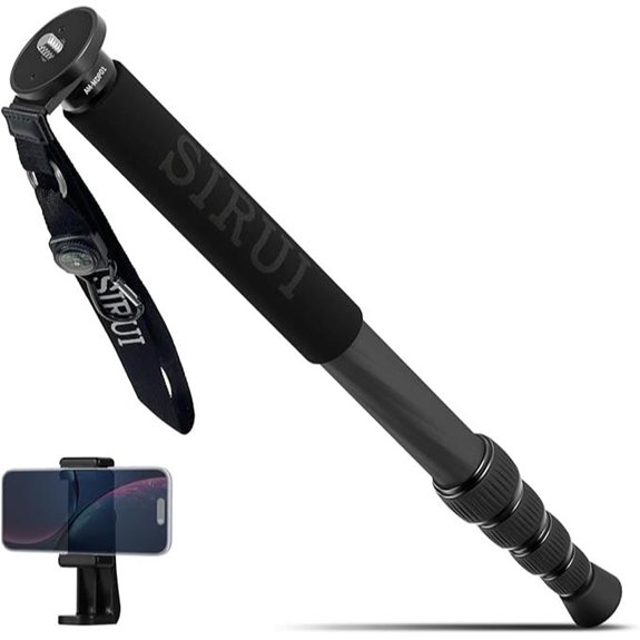 SIRUI Carbon Fiber Travel Monopod with Phone Holder