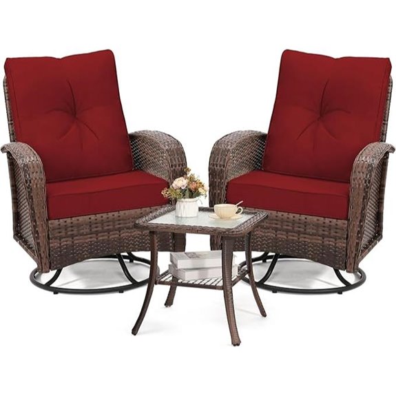 Luxury Outdoor Wicker Glider Set with Cushions