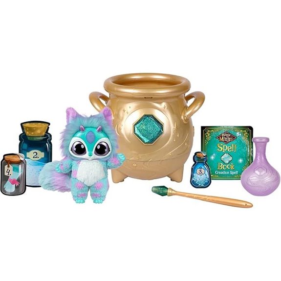 Magic Mixies Gold Cauldron and Plush Toy Set