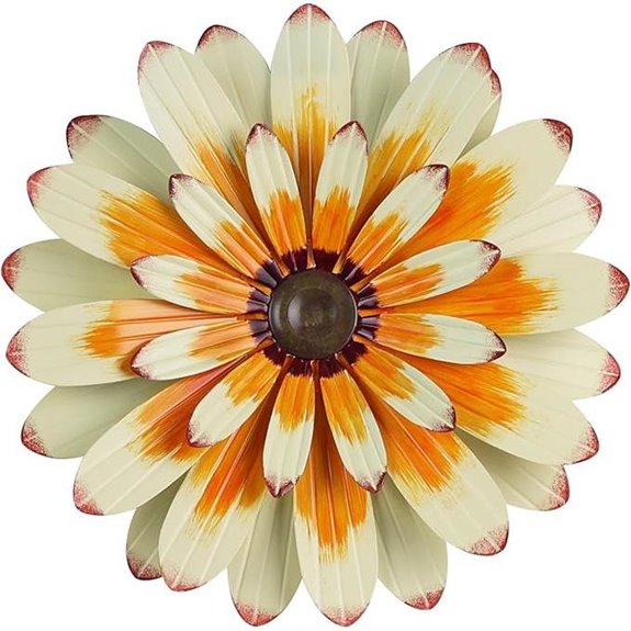 YEAHOME Metal Flower Wall Decor for Indoor Outdoor