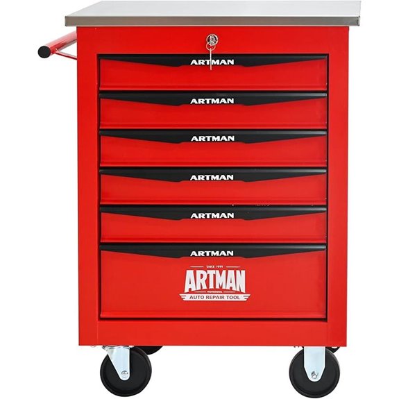 RYH 6-Drawer Rolling Metal Tool Chest with Worktop