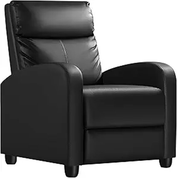Homall Modern Recliner Chair with Padded Leather Seat