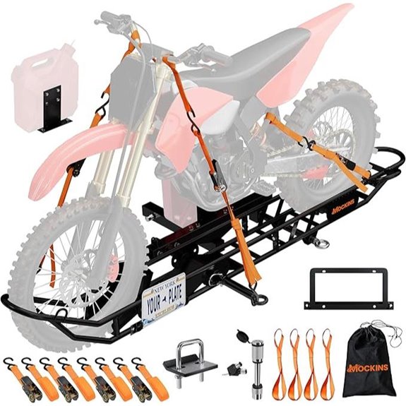 Mockins 83 Motorcycle Hitch Carrier with Ramp