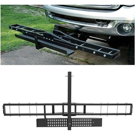 ECOTRIC Motorcycle Hitch Carrier with Ramp and Lock
