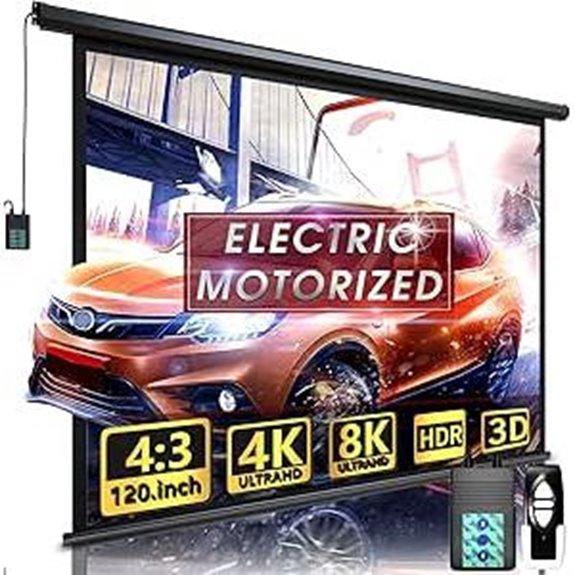 Motorized Indoor/Outdoor 120-Inch Projector Screen