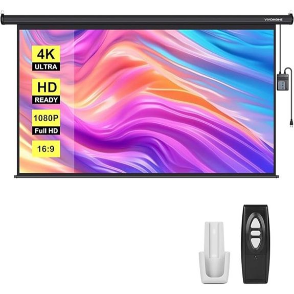 VIVOHOME Motorized 100 4K Projection Screen