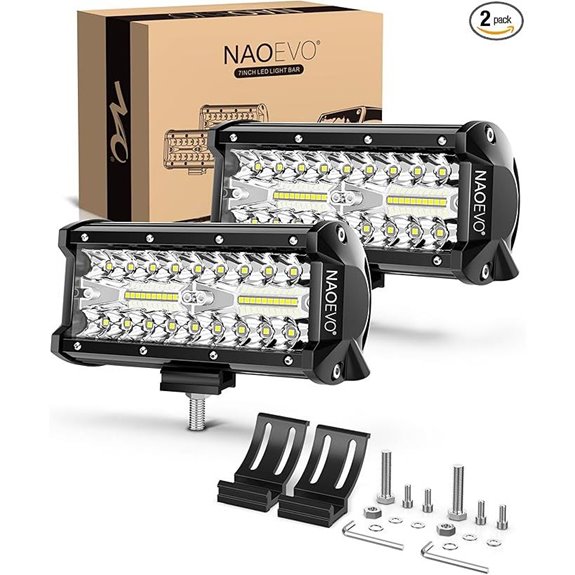 NAOEVO 7 240W LED Light Bar 2-Pack
