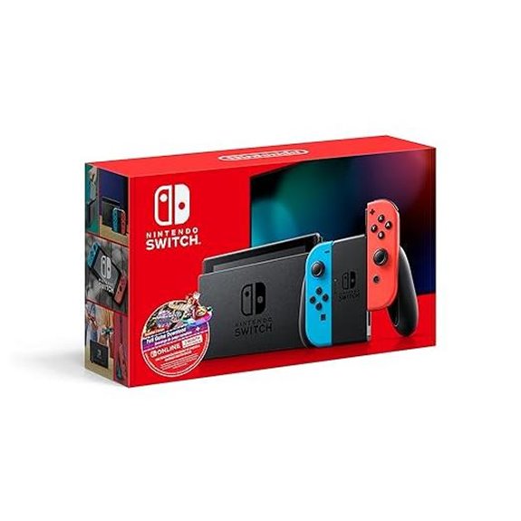 Nintendo Switch Neon Blue/Red + Mario Kart 8 Deluxe + 3-Month Online