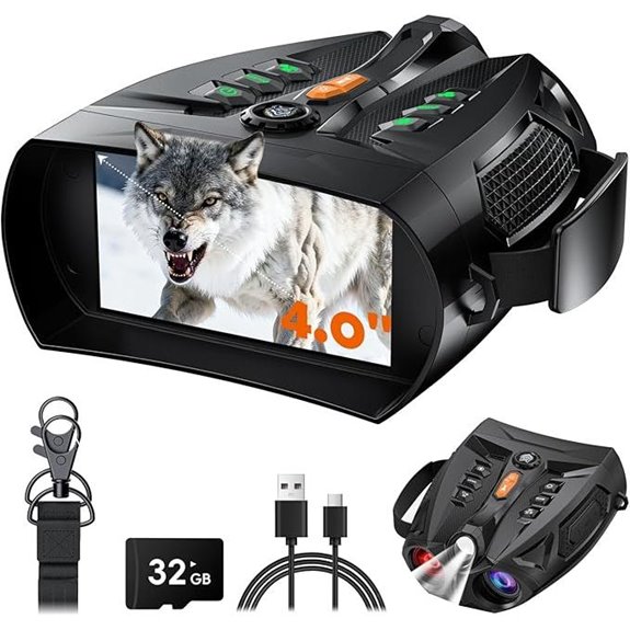 4K Night Vision Binoculars with 10x Zoom and Camera