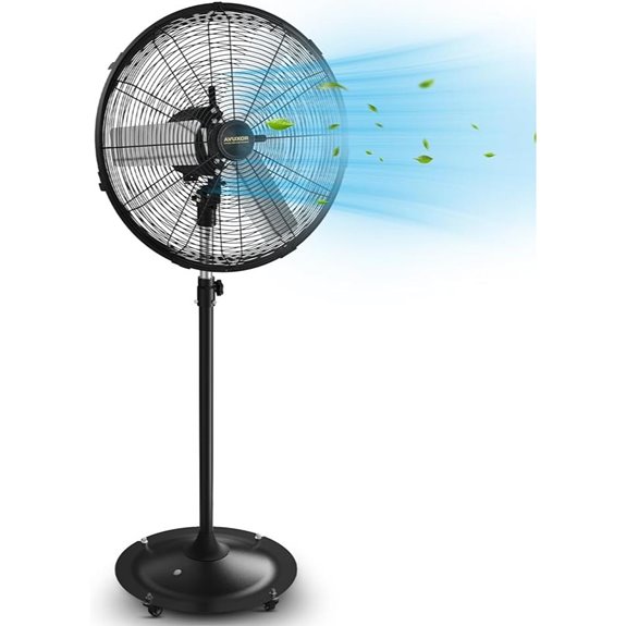 24-inch Outdoor Oscillating Pedestal Fan with Brushless Motor