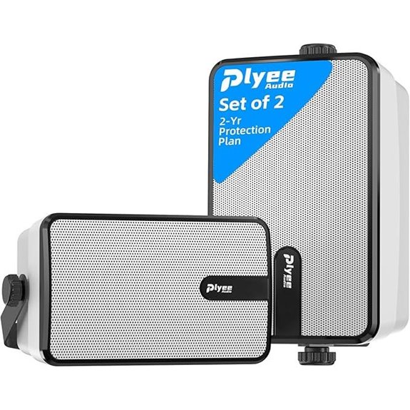 250W Outdoor Bluetooth Speakers (2-Pack) with Wall Mount