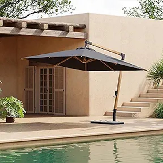 Homary 118 Outdoor Cantilever Umbrella with Base