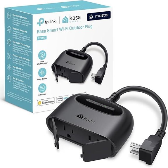 Kasa Matter Smart Outdoor Dual Outlet Plug