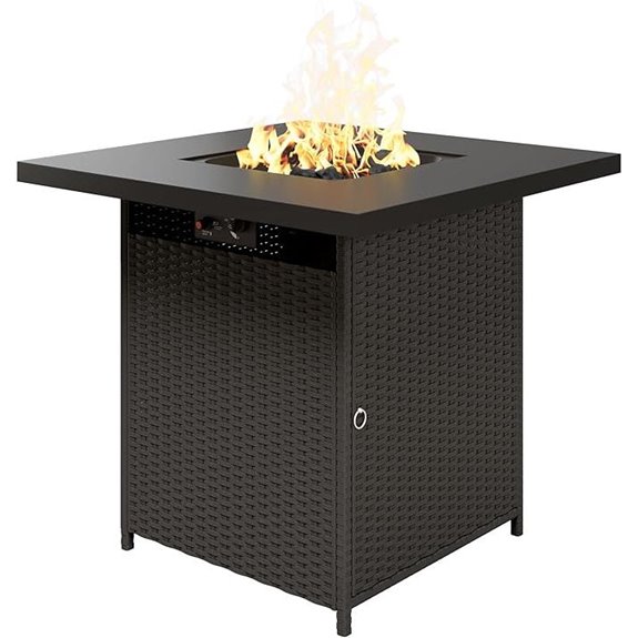 outdoor fire pit table