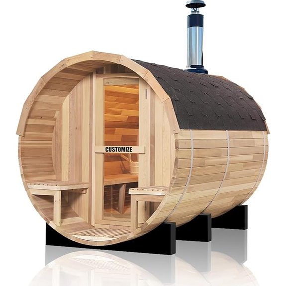 Outdoor Barrel Sauna Kit for 4-8 Persons
