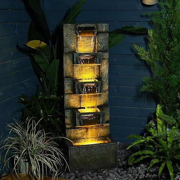 41.1 Outdoor Water Fountain with LED Lights