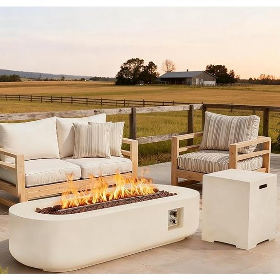 ECOTOUGE 56 Outdoor Propane Fire Pit Set