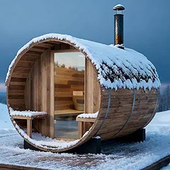 Outdoor Barrel Sauna Kit with Stove Options