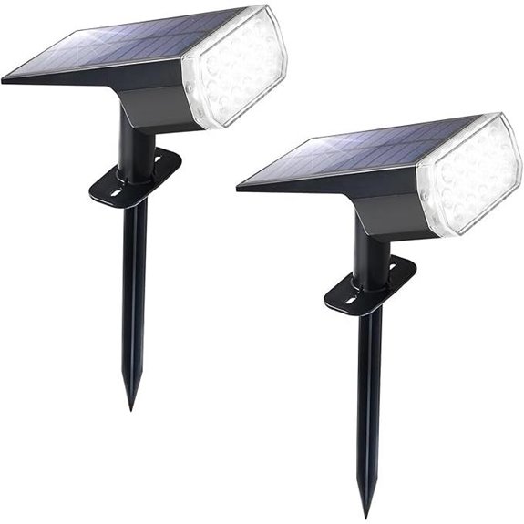 Solar Waterproof Solar Pathway Lights (2 Pack)