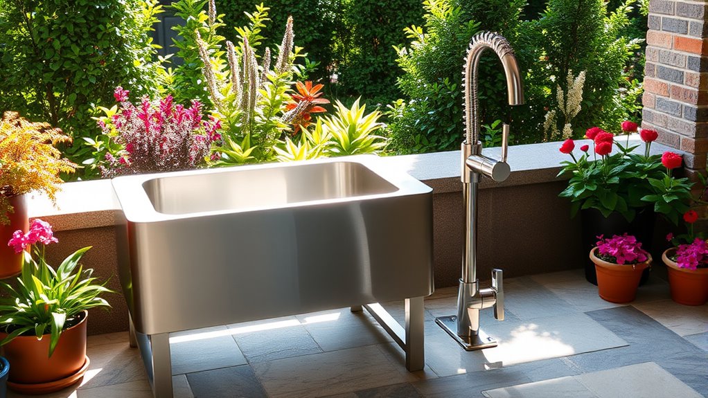 outdoor stainless sink considerations
