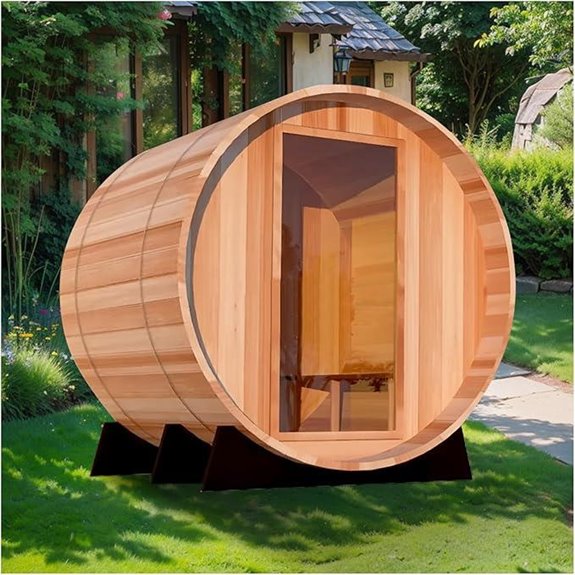 Outdoor 2-Person Steam Sauna with Heater and Accessories