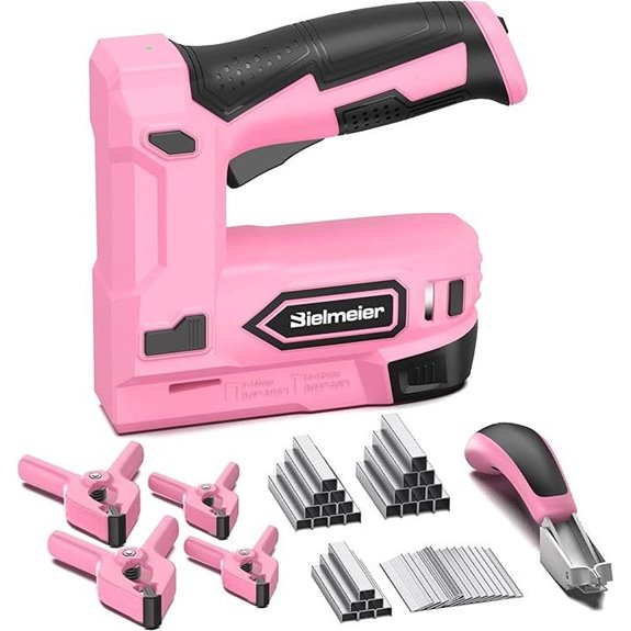 Bielmeier Pink Cordless Staple & Nail Gun Kit
