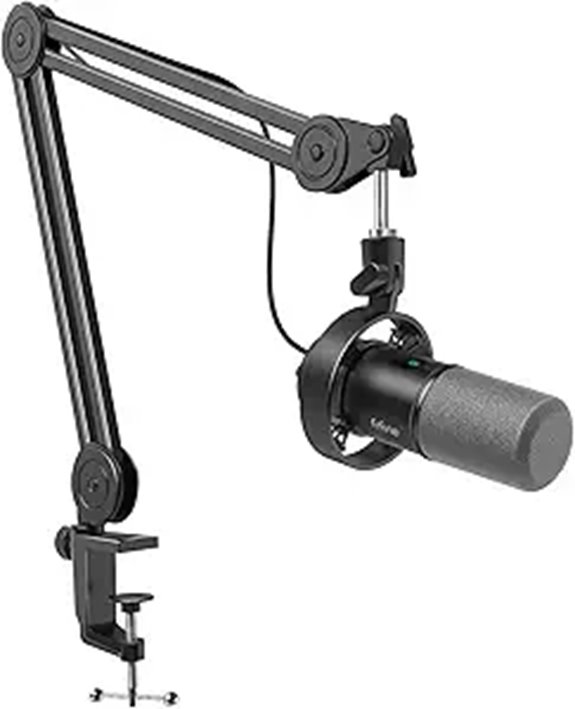 FIFINE Podcast Mic Set with Boom Arm