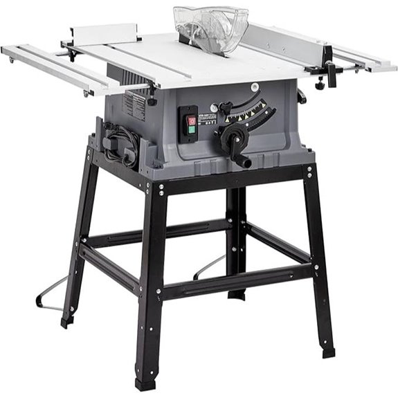 10-Inch Portable Woodworking Table Saw with Stand
