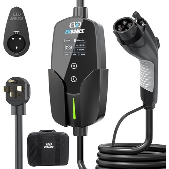 Level 2 EV Charger 32A 240V Portable with 25ft Cable