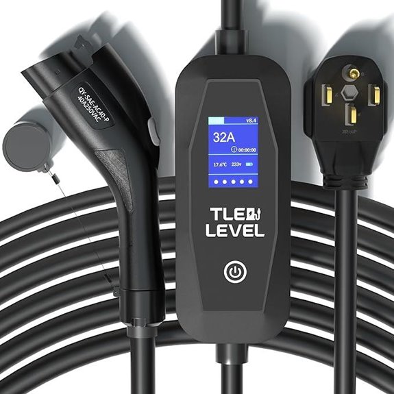 Level 2 Portable 40A EV Charger with NEMA 14-50 Plug