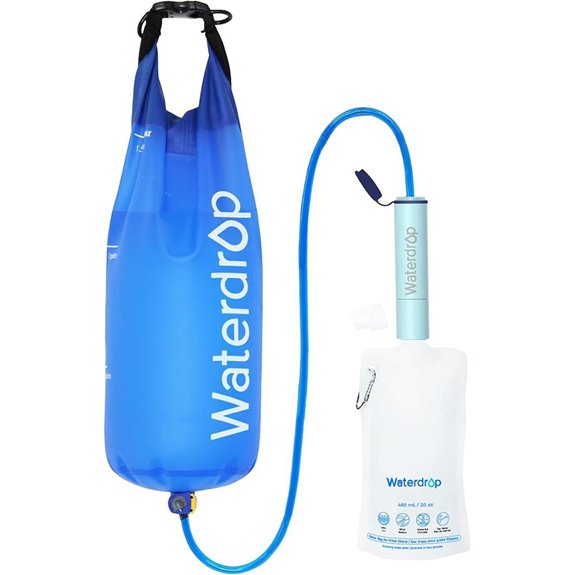Waterdrop Gravity Water Filter Straw for Camping and Travel