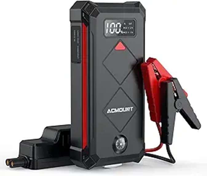 Acmount P100 Car Jump Starter with LED Light