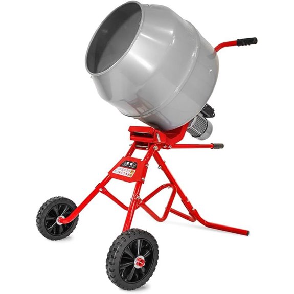 XtremepowerUS Portable Cement Mixer with Drive Gearbox