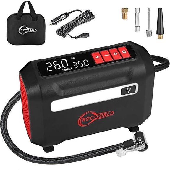 R8 Portable Tire Inflator with Digital Screen