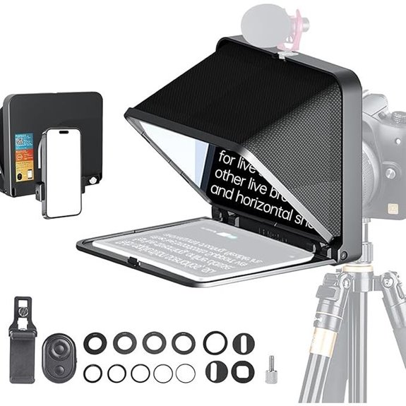 LENSGO Portable Teleprompter for iPad Phone & DSLR