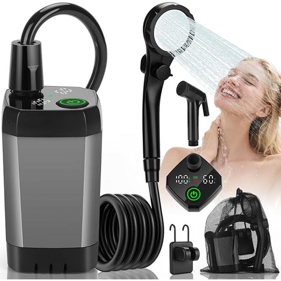 Rechargeable Camping Shower Pump with LED Display