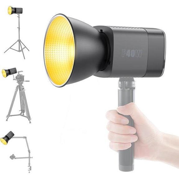Portable Magnetic LED Video Light with Reflector