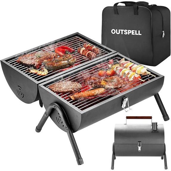 Portable Charcoal Grill for Outdoor BBQ