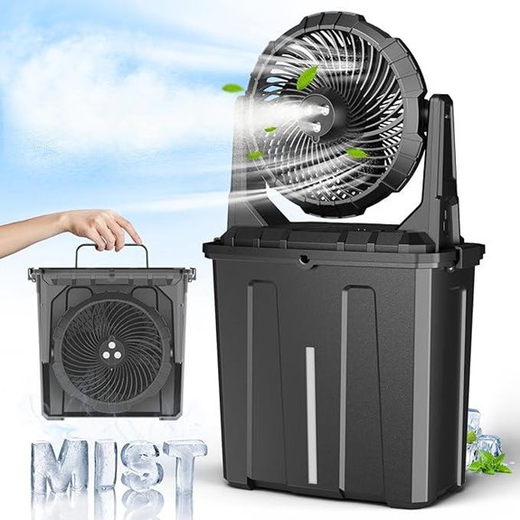 Ausic 9L Portable Misting Fan for Outdoors