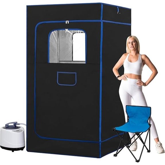 Portable Steam Sauna with Remote Chair & 9 Levels