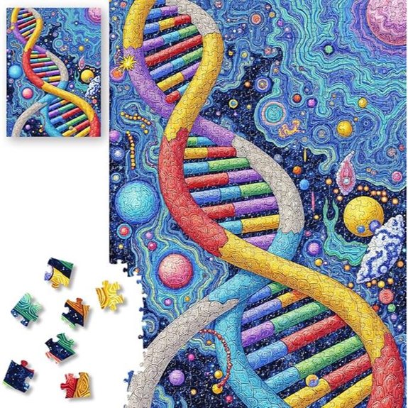 Premium 500-Piece Abstract DNA Jigsaw Puzzle