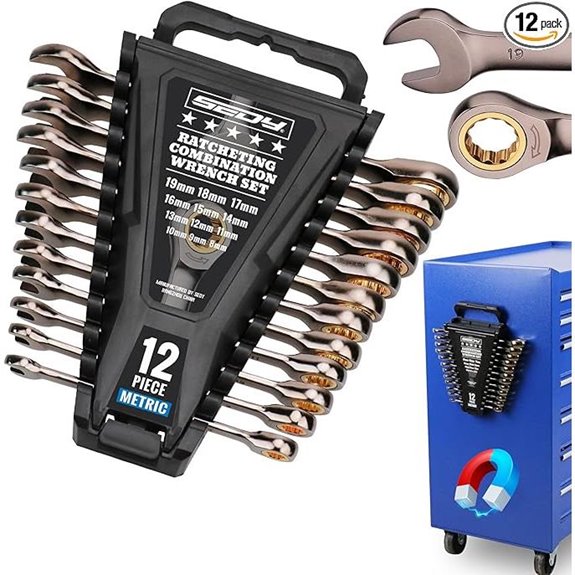Premium 12-Piece Metric Ratchet Wrenches Set