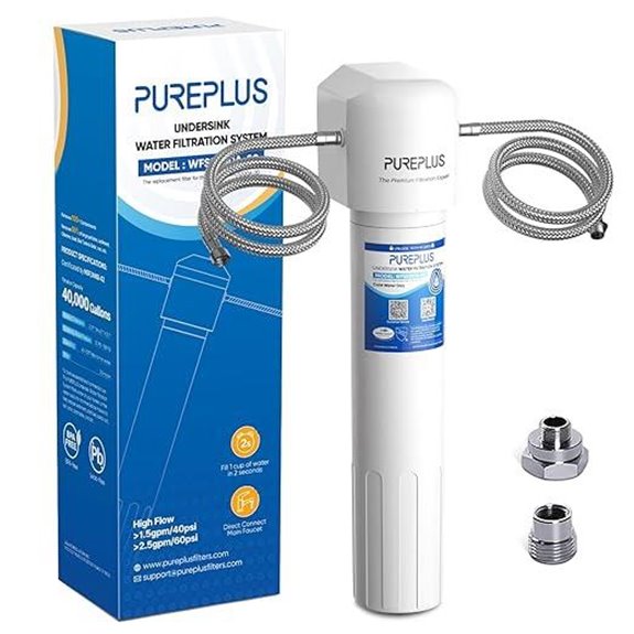 PUREPLUS Under Sink Water Filter 40,000 Gallons NSF Certified