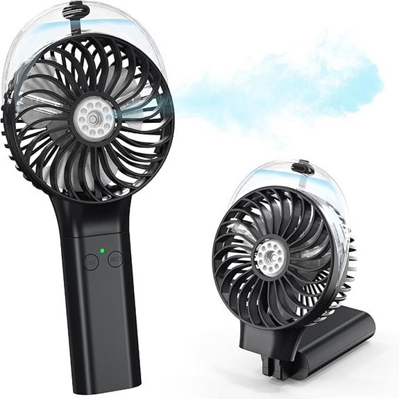 COMLIFE Portable Handheld Misting Fan with Rechargeable Battery