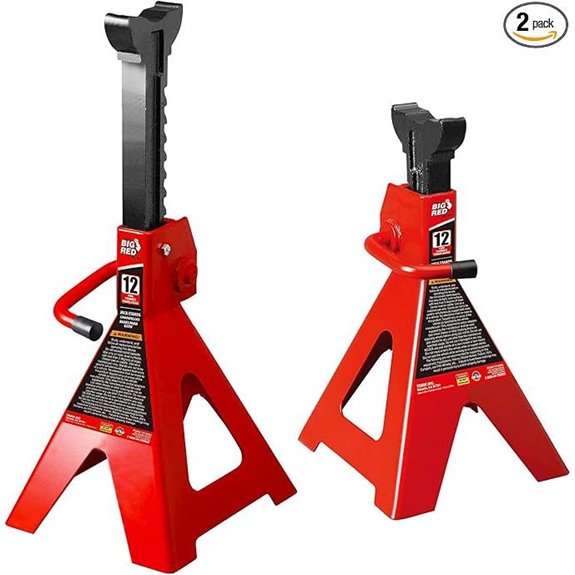 Big RED 12 Ton Jack Stands 2 Pack